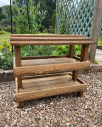 Ruddings Wood Ground Wooden Bird Table Double Feeding Platform Trays Ready-Made - thumbnail 5