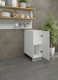 Jd Greta Adjustable Legs Kitchen Base Unit 300mm Storage Cabinet With Door Shelf 30Cm - White Matt With Worktop - thumbnail 3