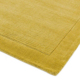 York Yellow Bordered Plain 9mm Thick Modern Handmade Rug-120Cm X 170Cm - thumbnail 3