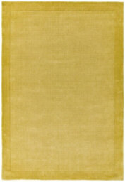 York Yellow Bordered Plain 9mm Thick Modern Handmade Rug-120Cm X 170Cm - thumbnail 1