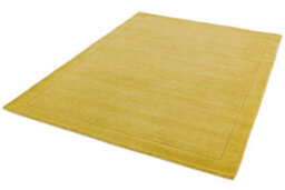 York Yellow Bordered Plain 9mm Thick Modern Handmade Rug-120Cm X 170Cm - thumbnail 4