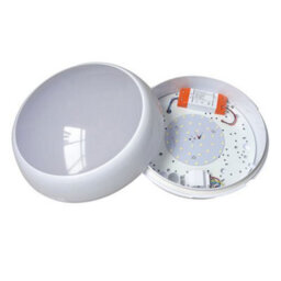 Primaflow Twist Lock Bulkhead 16W Lunasmd16 - Mains Led Outdoor Wall Light, Cool White, White Finish - thumbnail 1