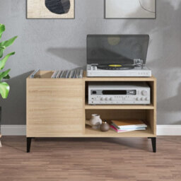 Walplus Record Cabinet Sonoma Oak 84.5X38X48 Cm Engineered Wood - thumbnail 3