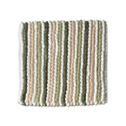 Allure Bath Fashions Striped Chunky Bobble Shower Mat - Green - thumbnail 1