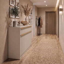 Fwstyle Lania 2 Door 2 Drawer Beige Scalloped Hallway Sideboard Storage Unit (H) 77 (W) 110 (D) 40Cm - thumbnail 3