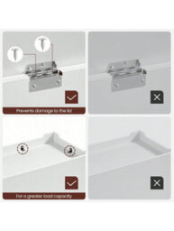 Songmics Vasagle Storage Chest, Storage Bench, Blanket Box With 2 Safety Hinges, Shoe Storage Bench, Modern Style - thumbnail 6