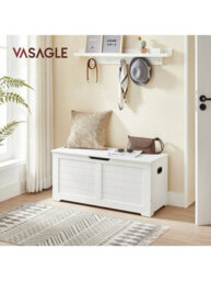 Songmics Vasagle Storage Chest, Storage Bench, Blanket Box With 2 Safety Hinges, Shoe Storage Bench, Modern Style - thumbnail 1