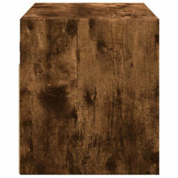 Berkfield Durable Tv Wall Cabinet With Led Lights Smoked Oak 80X31X35 Cm - thumbnail 7