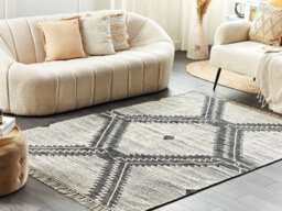 Beliani Rug Arbaa Black 160 X 230 Cm Cotton - thumbnail 2