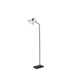 Pacific Lifestyle Canton Matt Black Metal And Glass Cone Floor Lamp - thumbnail 5