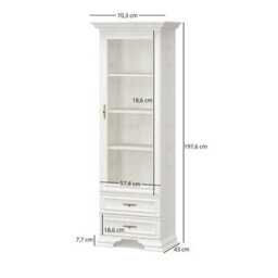 Heze Furniture Irys 1 Door Display Cabinet - Anderson Pine - thumbnail 3