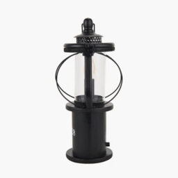 Pacific Lifestyle Black Wood Lantern Table Lamp Miners Oil Lamp - thumbnail 3