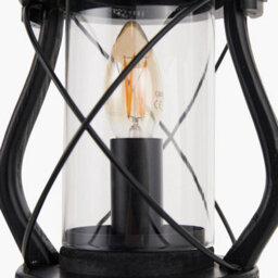 Pacific Lifestyle Black Wood Lantern Table Lamp Miners Oil Lamp - thumbnail 7