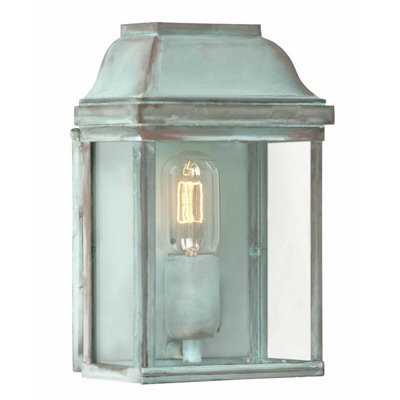 Stylish Outdoor Ip44 Wall Light Sconce With Verdigris Finish And E27 Socket For Exterior Use