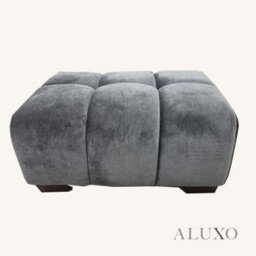 Aluxo Harlem Footstool Grey Steel Medium 5 Year Warranty - thumbnail 3