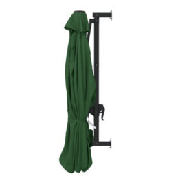 Berkfield Elegant Wall-Mounted Parasol With Metal Pole 300 Cm Green - thumbnail 5