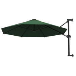 Berkfield Elegant Wall-Mounted Parasol With Metal Pole 300 Cm Green - thumbnail 3