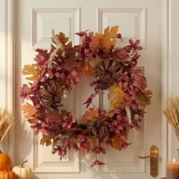Garden Greatness Natural Woven Autumn Fall Door Wreath - thumbnail 1