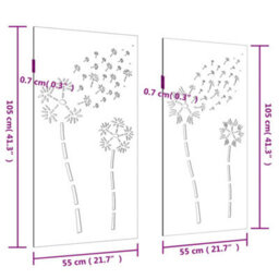 Walplus Garden Wall Decorations 2Pcs 105X55Cm Corten Steel Flower Design - thumbnail 8