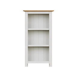 Bookcase 3 Tier Oak Veneer Storage Rack Display Unit Assembled White - thumbnail 3