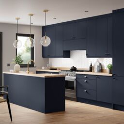 Premium Kitchens Ethos Matt Indigo Modern 3 Drawer Cabinet Front (H)715mm (W)497mm (T)18mm - thumbnail 5
