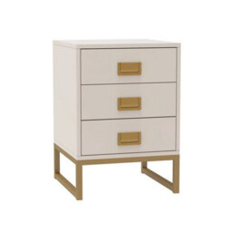 Melody Maison Large 2 Drawer Dressing Table And Pair Of 3 Drawer Bedside Tables - Elle Stone Range - thumbnail 8