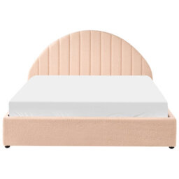 Beliani Ottoman Bed Boucle Chadenet 160 X 200 Cm (Eu King Size) Peach Pink - thumbnail 7