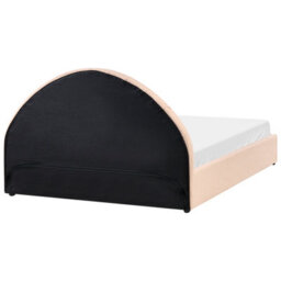 Beliani Ottoman Bed Boucle Chadenet 160 X 200 Cm (Eu King Size) Peach Pink - thumbnail 8
