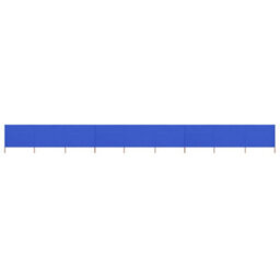 Berkfield 9-Panel Wind Screen Fabric 1200X160 Cm Azure Blue