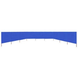 Berkfield 9-Panel Wind Screen Fabric 1200X160 Cm Azure Blue - thumbnail 3