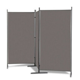 Grey 6Ft 3Panels Room Divider Freestanding Folding Wall Privacy Screen Protector - thumbnail 5