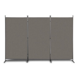 Grey 6Ft 3Panels Room Divider Freestanding Folding Wall Privacy Screen Protector