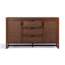 Teamson Home Hatteras Wooden Sideboard 3 Drawers 2 Doors, Walnut - thumbnail 6