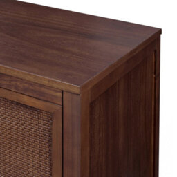 Teamson Home Hatteras Wooden Sideboard 3 Drawers 2 Doors, Walnut - thumbnail 9