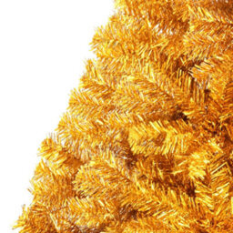 Berkfield Artificial Half Christmas Tree With Stand Gold 240 Cm Pvc - thumbnail 7