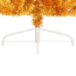Berkfield Artificial Half Christmas Tree With Stand Gold 240 Cm Pvc - thumbnail 5
