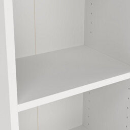 Furniture To Go Basic Tall Narrow Combination Storage Bookcase In White (4 Shelves) With Glass Oak Door - thumbnail 9