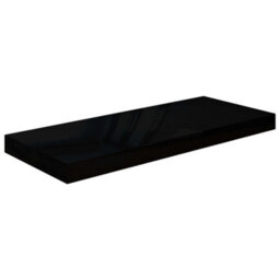 Vidaxl Floating Wall Shelf High Gloss Black 60X23.5X3.8 Cm Mdf - thumbnail 1