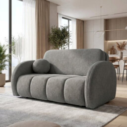 Viva Comfy Iii Upholstered Sofa Bed With Bedding Storage For Living Room Chipboard Metal Legs 152X103X85Cm Grey - thumbnail 1