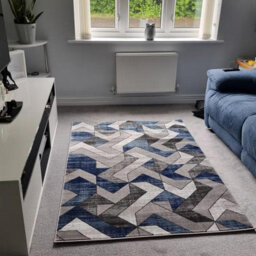 Modern Geometric Pattern Living Room Area Rug Rectangular Soft Short Pile Carpet For Bedroom Dining Room 200 X 290 Cm - thumbnail 1