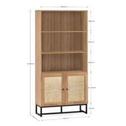 Oakham Premium Portree Tall Bookcase In Oak - thumbnail 5