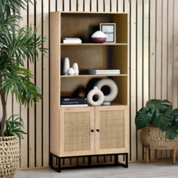Oakham Premium Portree Tall Bookcase In Oak - thumbnail 3