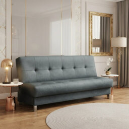 Enduro Xi Living Room Sofa Bed With Click Clack Sleeping Function Storage Wooden Frame 195X90X85Cm Graphite - thumbnail 1