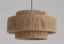 CGC Lighting Cgc Kefira Straw Paper Three Large Easy Fit Hand Made Lampshade - thumbnail 3