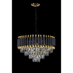 Mihomeuk Kirie Gold/black Tear Crystal Led Chandelier With Adjustable Height - thumbnail 2