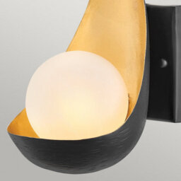 Luminosa Lighting Elstead Lisa Mcdennon By Hinkley Ren 1 Light Wall Light Black, Gold - thumbnail 4