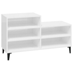 Walplus Shoe Cabinet High Gloss White 102X36X60 Cm Engineered Wood - thumbnail 2