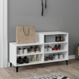 Walplus Shoe Cabinet High Gloss White 102X36X60 Cm Engineered Wood - thumbnail 6
