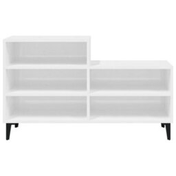 Walplus Shoe Cabinet High Gloss White 102X36X60 Cm Engineered Wood - thumbnail 3