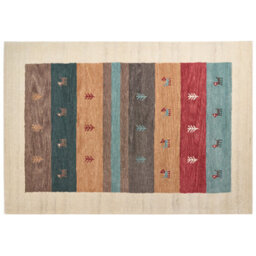 Beliani Rug Sarilar Multicolour 160 X 230 Cm Wool Gabbeh